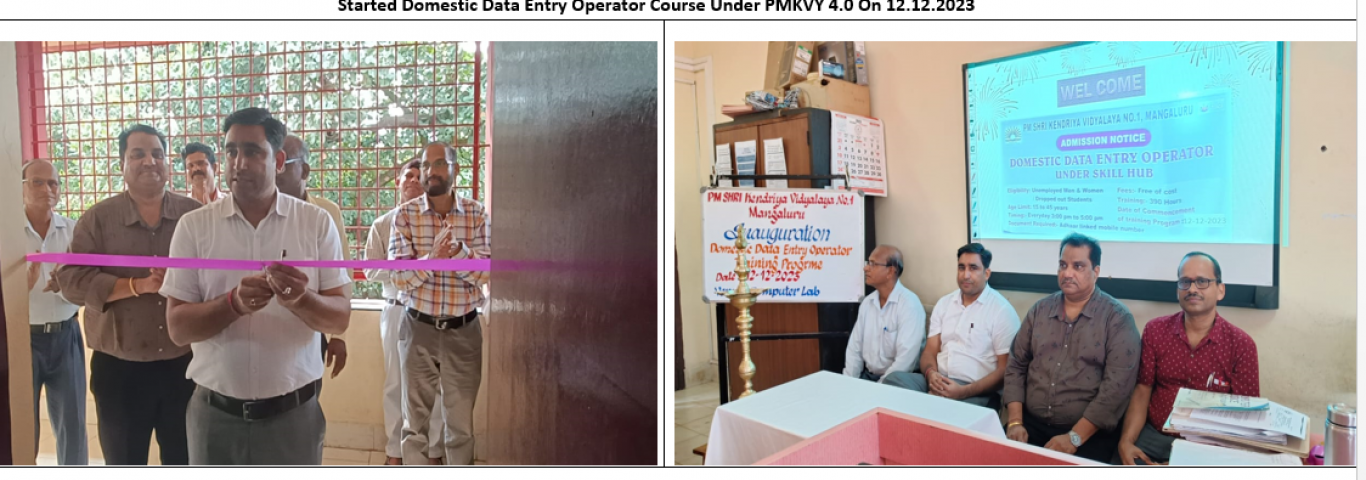  Inauguration Ceremony Of Domestic Data Entry Operator Course Under PMKVY 4.0 On 12.12.2023