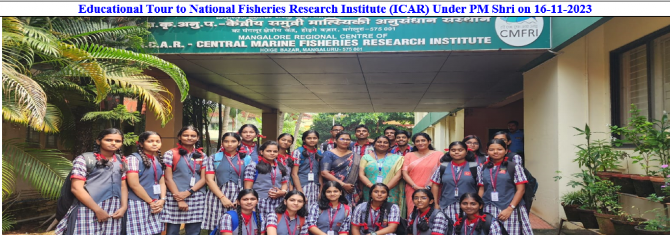 Educational Tour to National Fisheries Research Institute (ICART) Under PM Shri on 16.11.2023